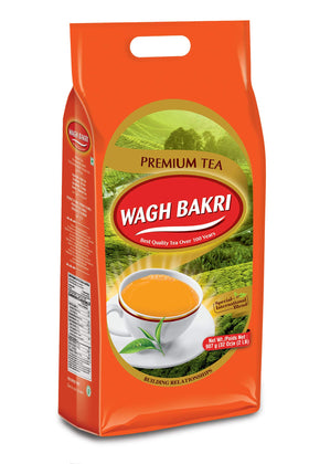 Wagh Bakri Special International Blend tea leaves conveying distinctive flavor.