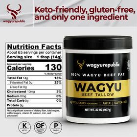 Wagyu Republic tallow enhances cooking with a clean, rich flavor