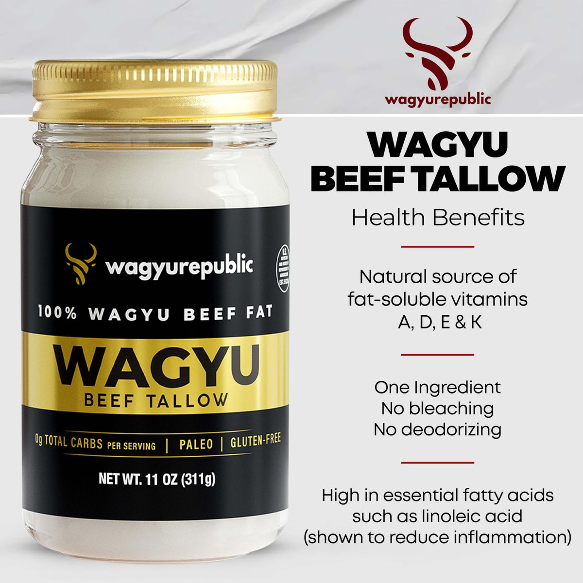 Wagyu Republic 32oz jar ready for pie crusts and rich sauces