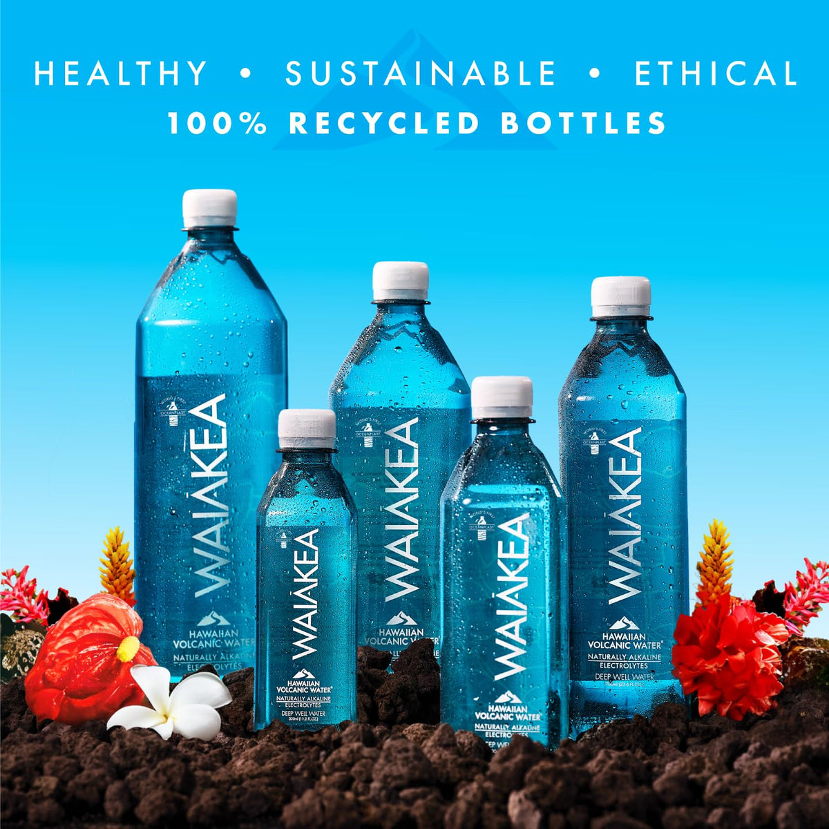 Waiakea carbonneutral packaging signals eco-conscious hydration choices.