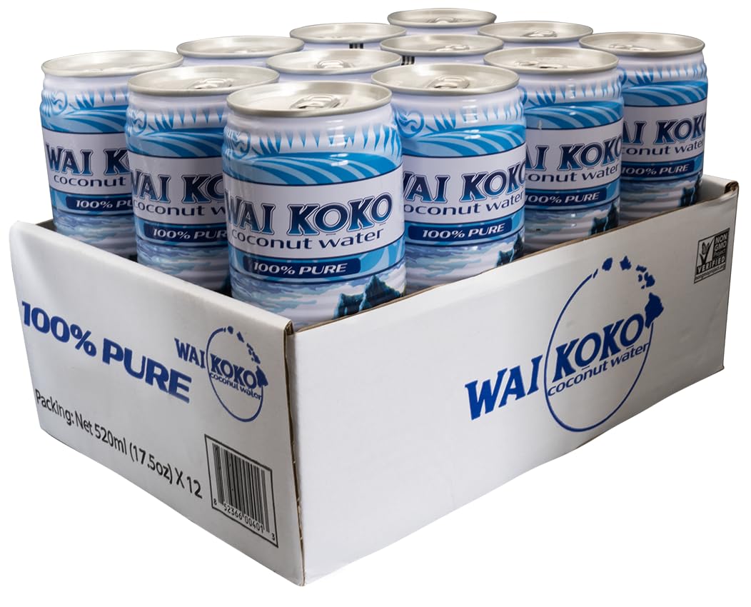 Wai Koko coconut water 17.5 oz can for on-the-go hydration and refreshment.