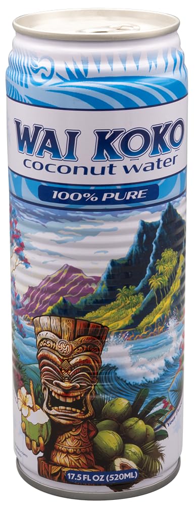 Wai Koko coconut water pack of 12 cans for convenient on-the-go hydration.
