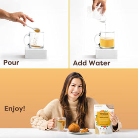 Waka Green Tea Mango mix with milk to create a creamy iced tea