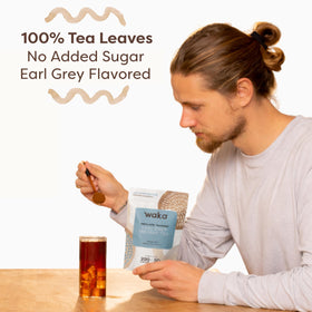 Iced tea glass with Waka Earl Grey shows refreshing citrus notes