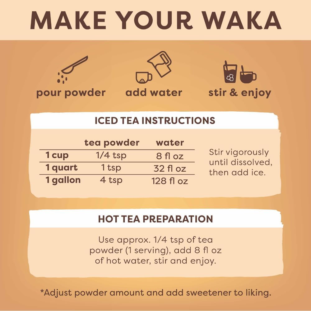 Waka Coffee hot cup of decaf black tea with rich color and aroma