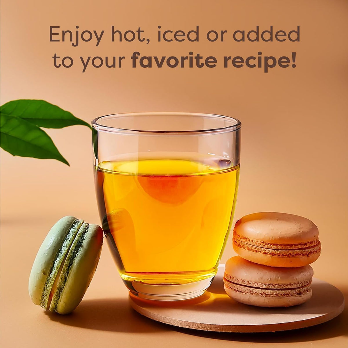 Waka Instant Green Tea Mix at-home barista setup