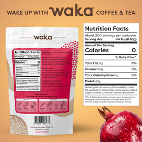Waka Instant Green Tea Hot Cup shows bold pomegranate flavor quickly