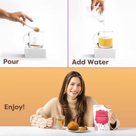 Waka Instant Green Tea Mix-Stir demonstrates quick, versatile preparation