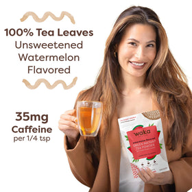 Waka Instant Green Tea Watermelon bulk pouch for easy prep