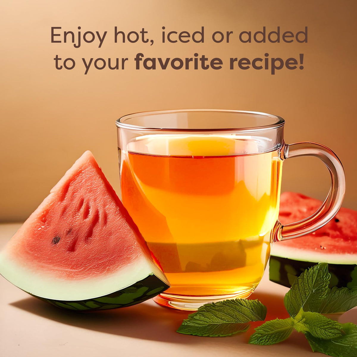 Waka Instant Green Tea Watermelon provides about 35mg caffeine per serving
