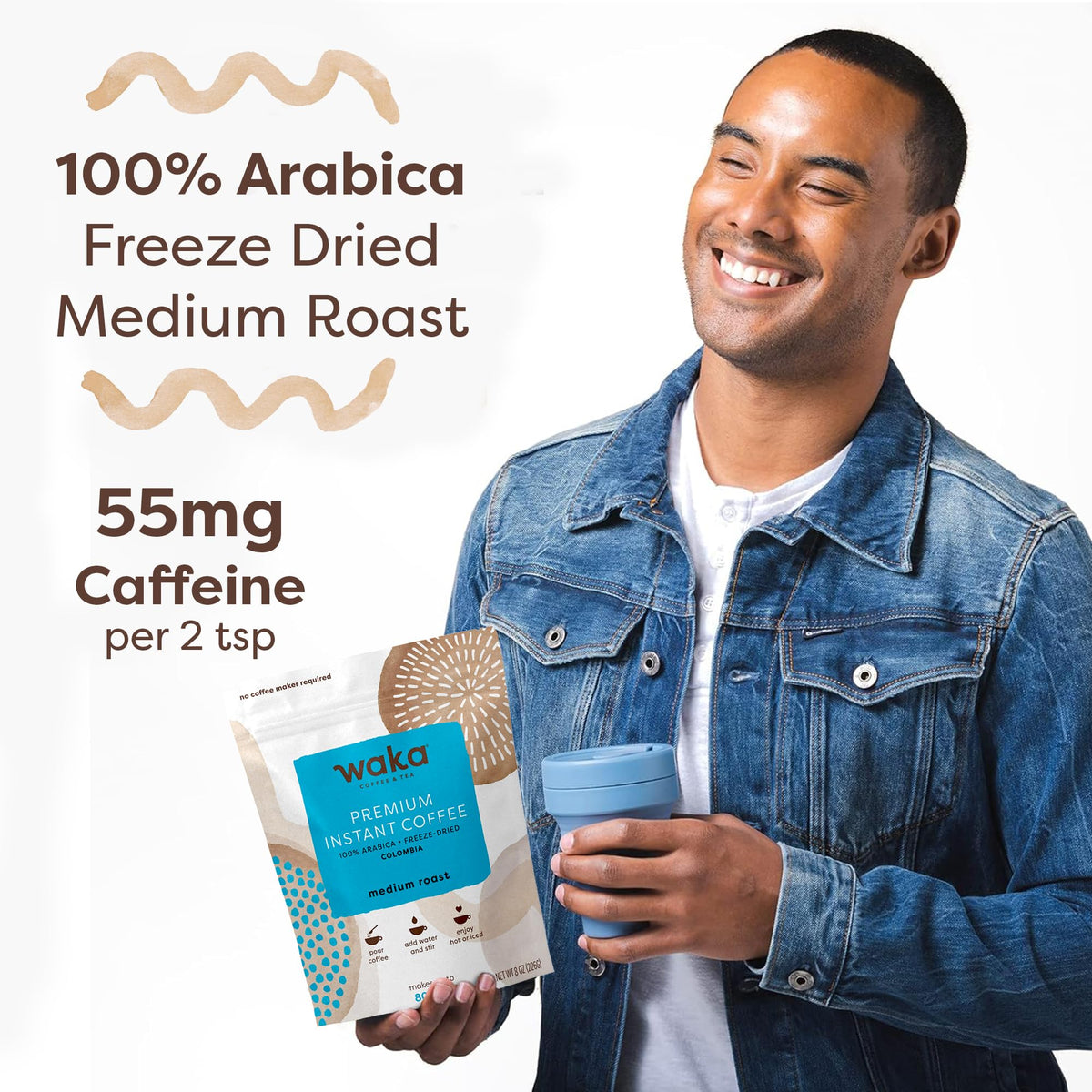 Waka Premium Instant Coffee sustainable packaging option
