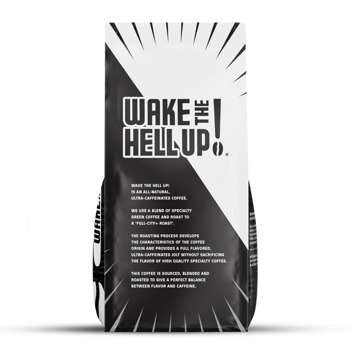Wake The Hell Up! vanilla cream packaging design that stands out on shelves.