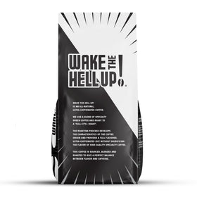Wake The Hell Up! vanilla cream packaging design that stands out on shelves.