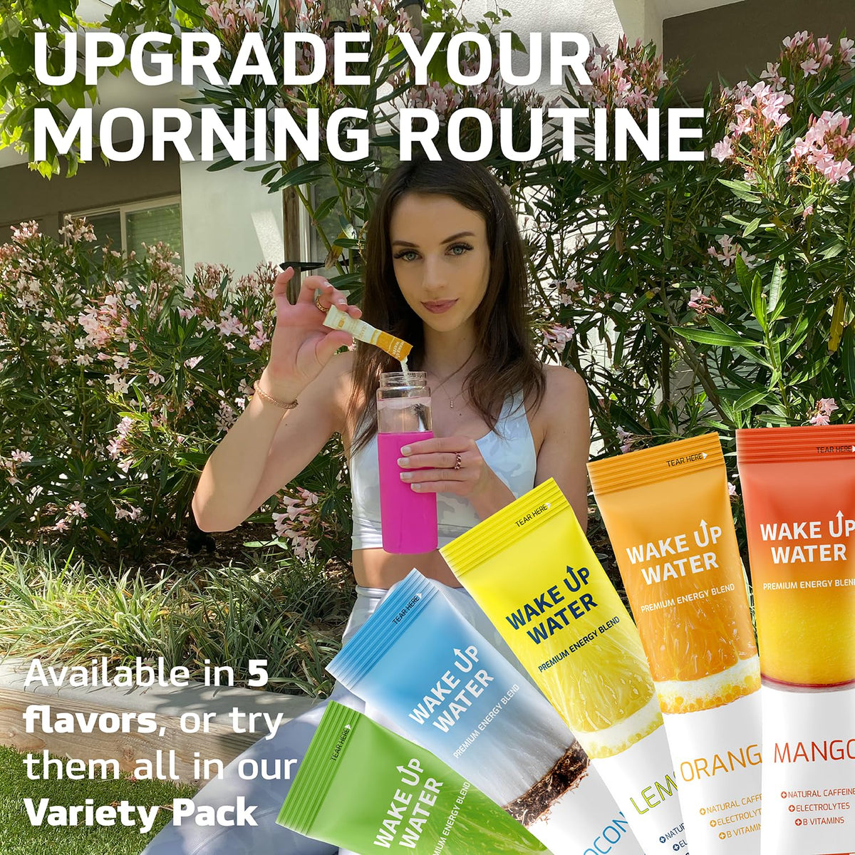 Wake Up Water variety-pack-display – sample flavors or stock up for daily use.