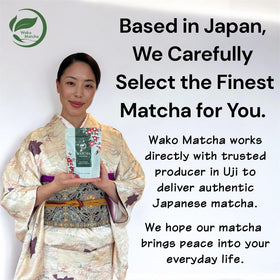 Wako Matcha bright-green powder invites mindful morning rituals and balanced energy.