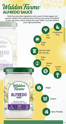 Walden Farms Alfredo sauce ready for easy weeknight dinner