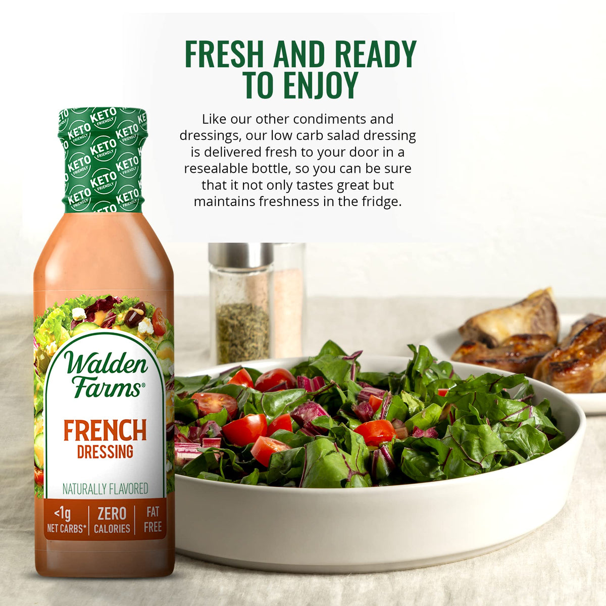 Walden Farms French Dressing two-pack display on shelf