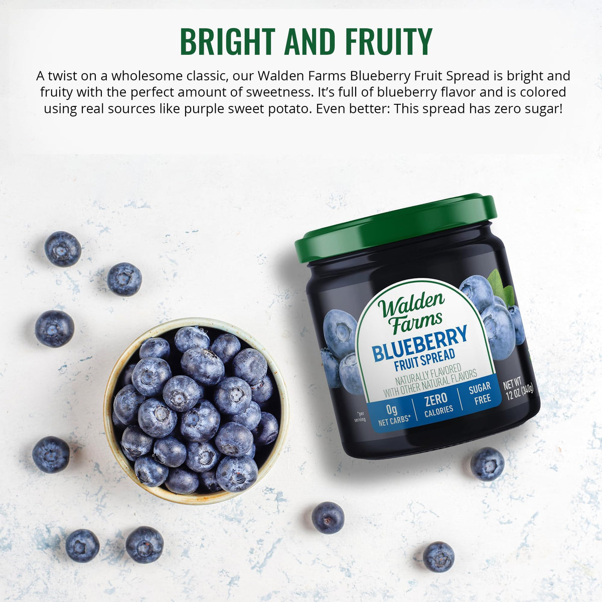 Walden Farms strawberry fruit spread bottle vibrant vegan flavor