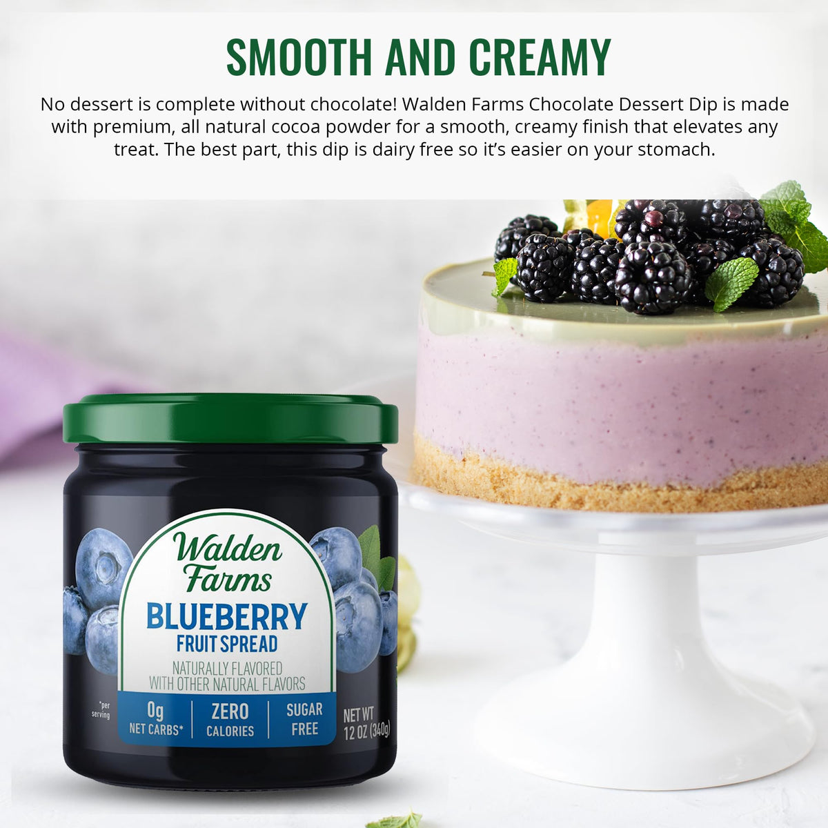 Walden Farms fruit spread variety-pack display with three flavors