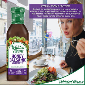 Two-pack Walden Farms dressing set on kitchen counter.