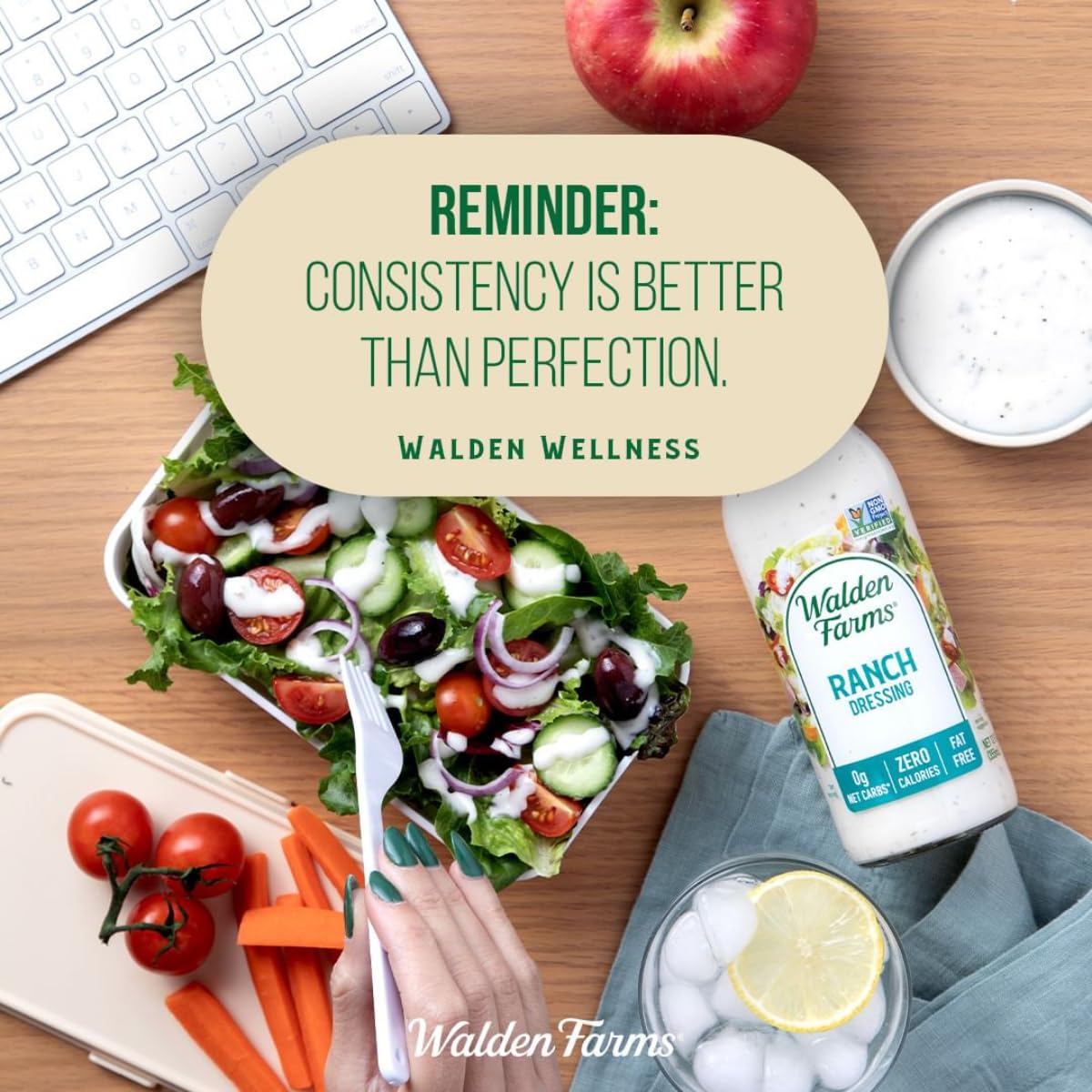 Walden Farms Italian Dressing ingredient blend highlights herbs and spices.