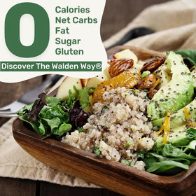 Walden Farms Italian Dressing pour action emphasizes smooth, savory flavor without added sugar.
