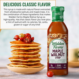 Walden Farms Maple Walnut Syrup drizzle for waffles, adds nutty warmth without guilt.