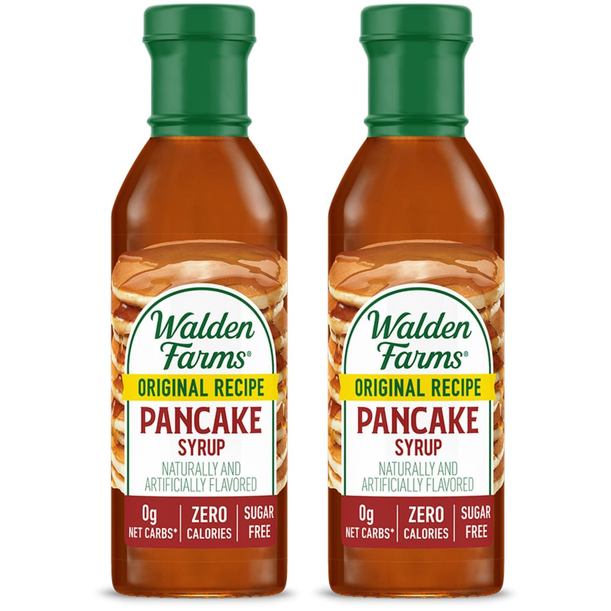 Walden Farms Pancake Syrup: two bottles ready for sugar-free breakfasts.