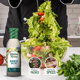 Walden Farms Ranch Dressing label shows zero calories and zero sugar