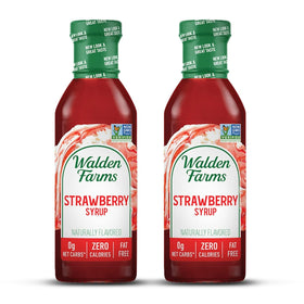 Walden Farms Strawberry Syrup bottle front view for zero-calorie flavor
