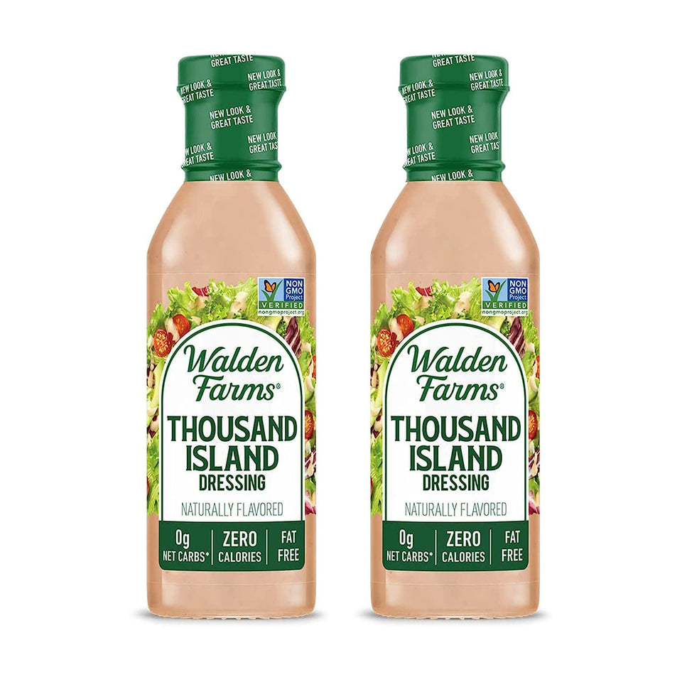 Walden Farms Thousand Island dressing bottle with creamy texture ideal for salads