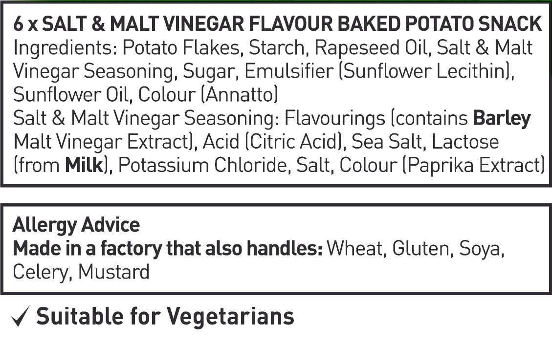 Six individual 150g bags of Walkers crisps as a convenient on-the-go snack idea.