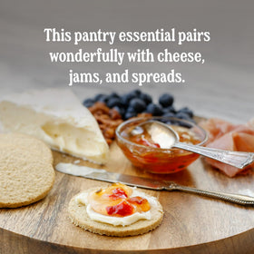 Walkers Highland Oat Crackers on a plate with toppings like cheese or jam
