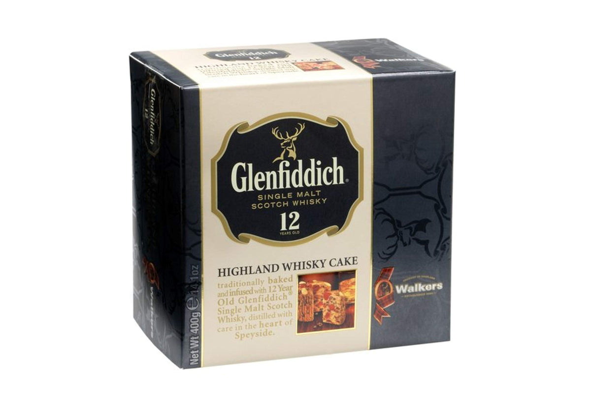 Packaging image of Walker’s Highland Whisky Cake keeps flavors fresh.