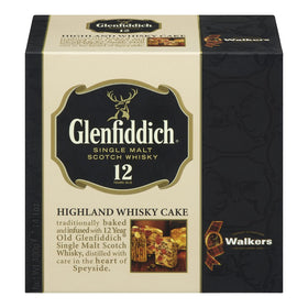 Walker’s Highland Whisky Cake wrapped in red tartan, premium holiday gift.