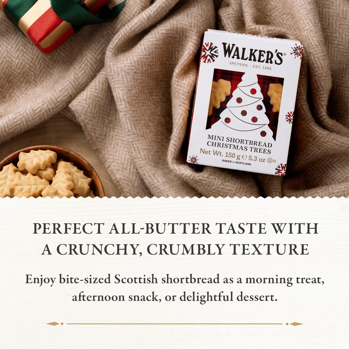 Walker's holiday gift box display ready for sharing.