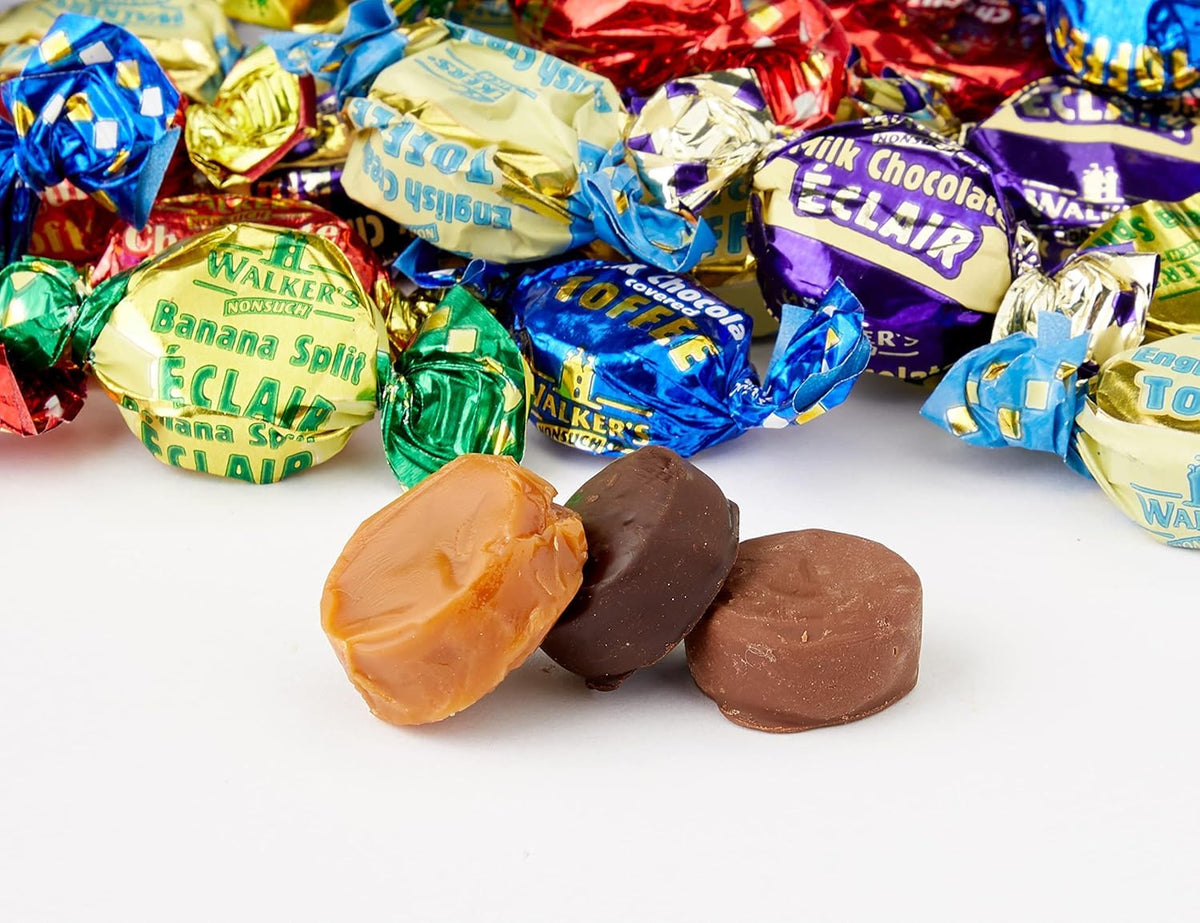 Walkers' Nonsuch banana split toffee adds playful fruit notes.