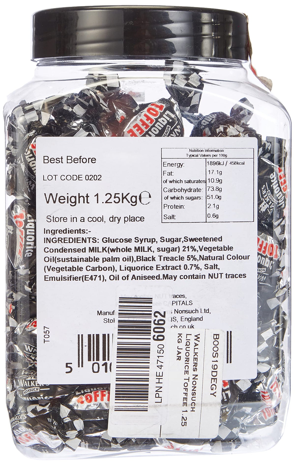 Walkers' Nonsuch liquorice toffees individually wrapped for freshness