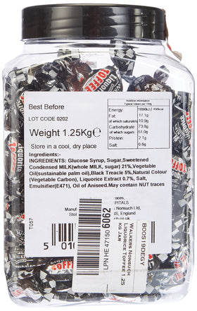 Walkers' Nonsuch liquorice toffees individually wrapped for freshness