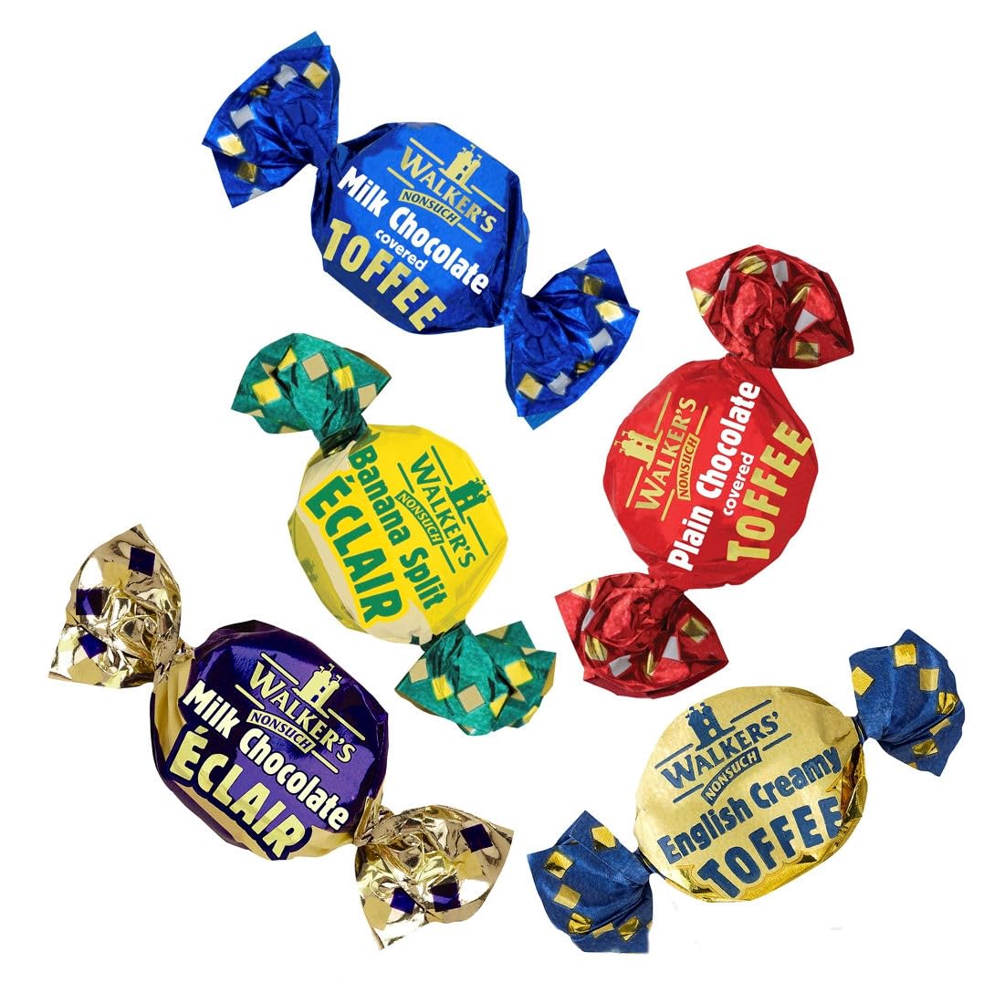 Walkers' Nonsuch milk chocolate toffee with a smooth finish.
