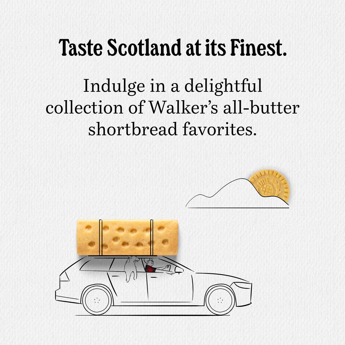 Walker’s Shortbread eight fingers pair with tea or coffee