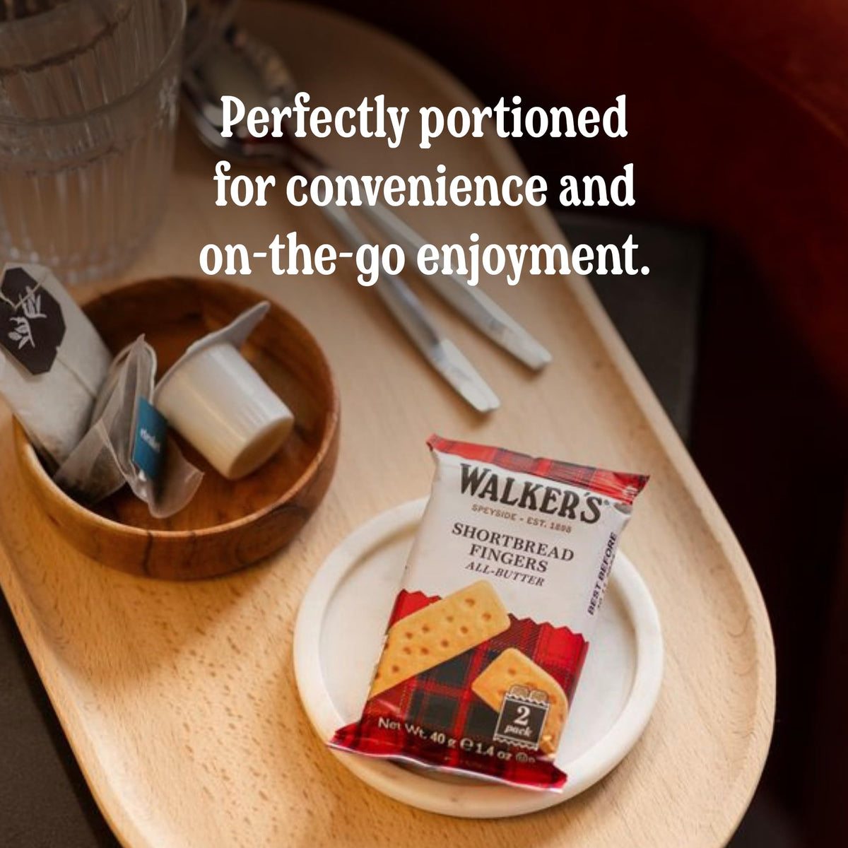 Walker's Shortbread Fingers ingredients closeup shows four simple ingredients tradition.