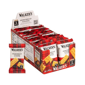 Walker's Shortbread Fingers pack 24, a classic butter biscuit for tea time.