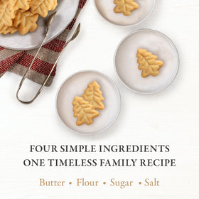Walker's shortbread ingredients close-up showing four simple components.