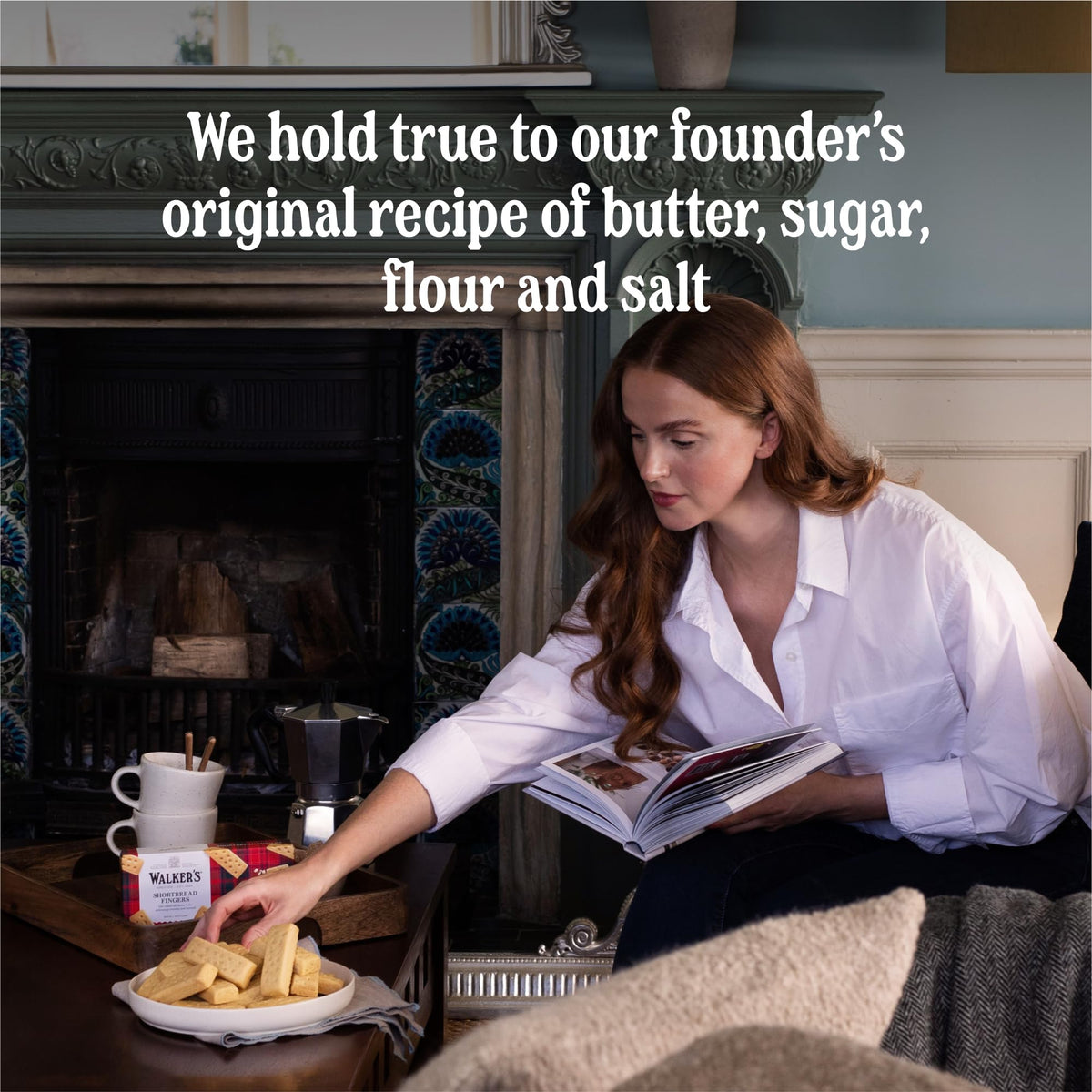 Gift tin packaging highlights premium Scottish baking heritage.