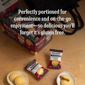 Walker’s gluten-free certification badge on packaging highlighting product claim.