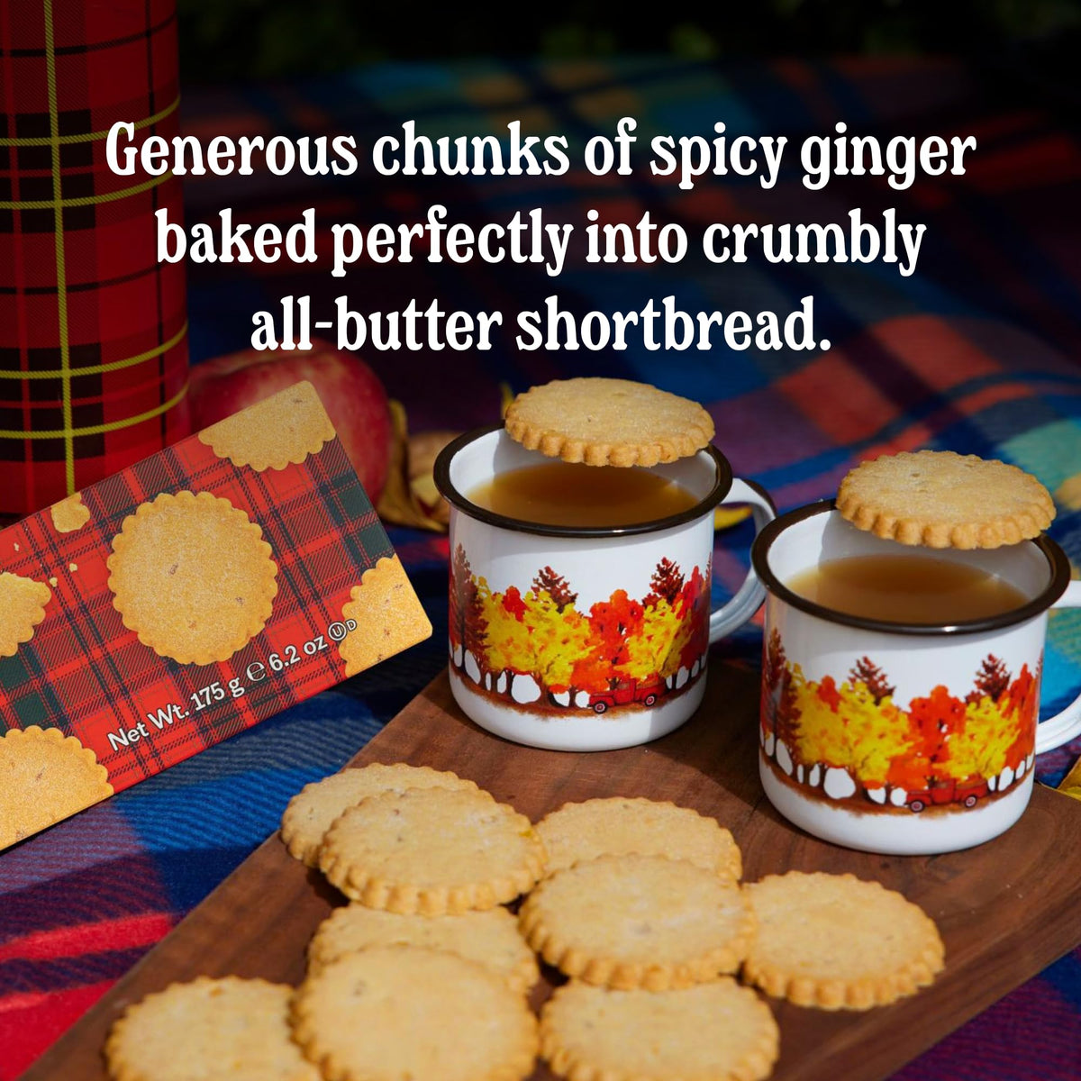 Walker's traditional Scottish shortbread rectangle pack showcases heritage.