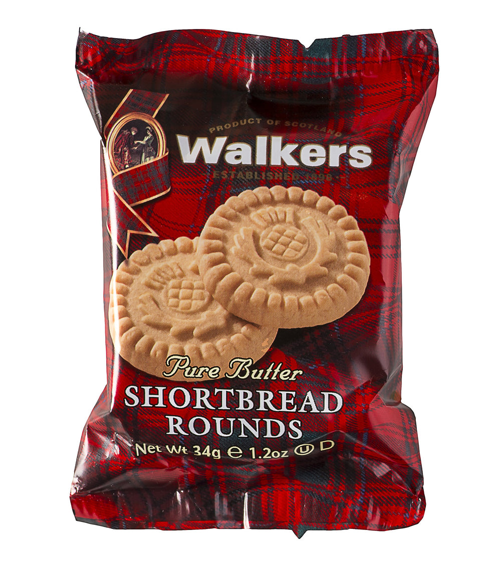 Walker's Shortbread Rounds two-cookie pack ideal for on-the-go snacking
