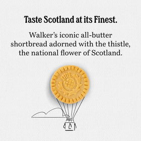 Walker’s Shortbread Rounds closeup reveals buttery, crumbly texture ideal for tea-time treats.