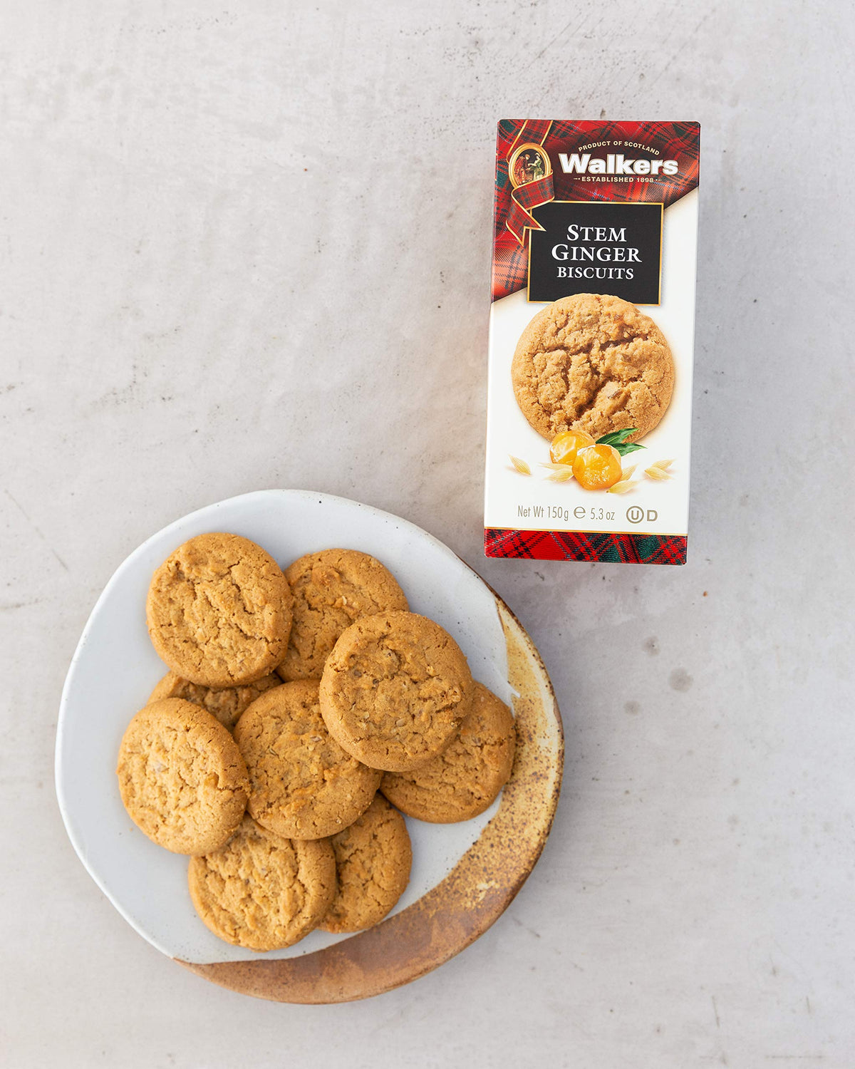 Walker's Stem Ginger Biscuits crumble nicely over yogurt or ice cream